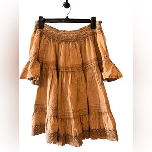 Solitaire Tan Off-Shoulder Blouse